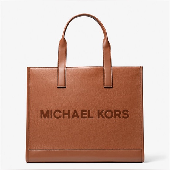 Michael Kors XL Brown Leather Tote - Picture 1 of 9